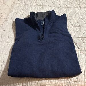 The North Face Men's Zip Up Sweater in Deep Blue